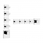 Gessi Rettangolo Wellness 43218 miscelatore termostatico a muro per doccia | Edilceram Design