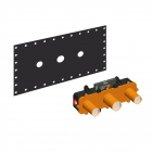 Parte incasso gruppo lavabo tre fori a parete Gessi 45089 | Edilceram Design