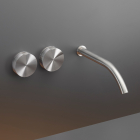 Cea Design Giotto GIO 42 miscelatore bicomando a muro con bocca di erogazione | Edilceram Design