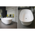 Antonio Lupi BAIAS vasca da bagno ovale freestanding in Cristalplant | Edilceram Design