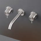 CEA Milo360 MIL38 miscelatore lavabo a parete con due rubinetti | Edilceram Design