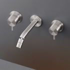 CEA Milo360 MIL39 miscelatore lavabo a parete con due rubinetti e bocca orientabile | Edilceram Design