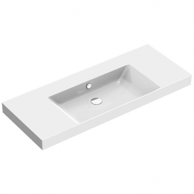 Lavabo Appoggio/Sospeso/Semincasso Catalano Zero 125 1125ZEUP00 in Ceramica | Edilceram Design