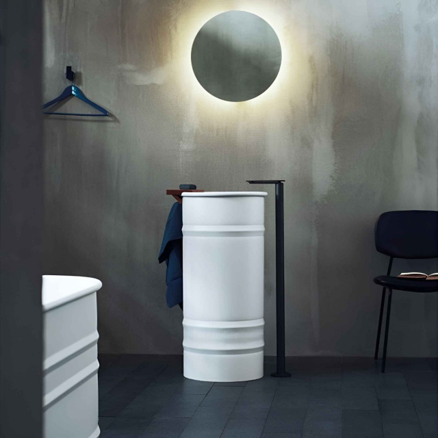 Agape Vieques ACER0798M lavabo a pavimento in Acciaio Inox | Edilceram Design