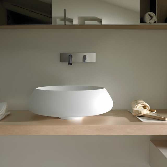 Agape Bjhon 2 ACER1084 lavabo da appoggio in Cristalplant | Edilceram Design