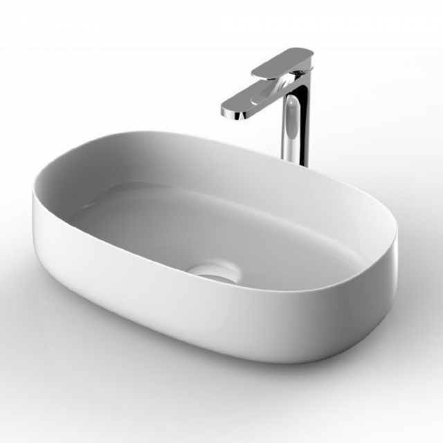 Lavabo da appoggio in ceramica 55x35 cm Artceram Cognac COL003- Bianco | Edilceram Design