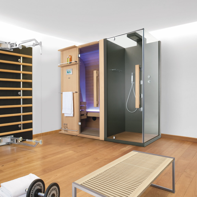 Sauna + Spazio Doccia Hafro Cuna SCD50014-1S014 | Edilceram Design